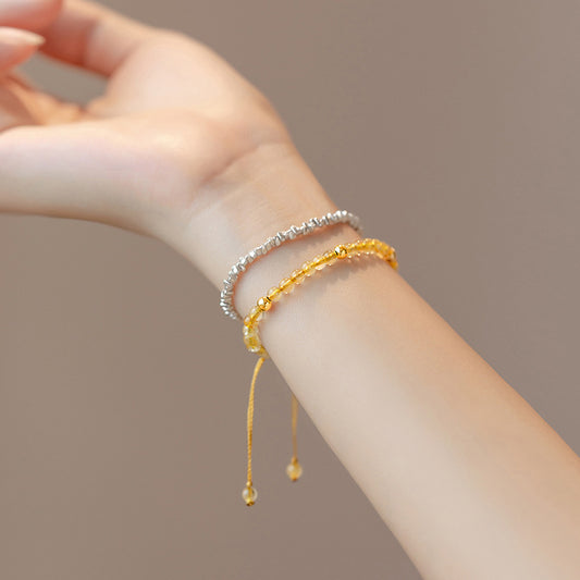 Fortune- Dainty Gold Hair Crystal Bracelet