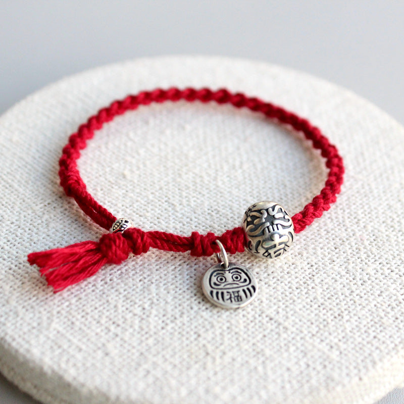 "Swallowing Gold Beast“ Buddha Red String Bracelet