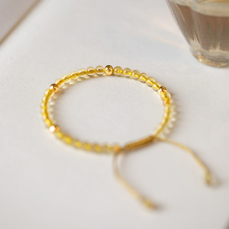 Fortune- Dainty Gold Hair Crystal Bracelet