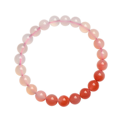 Healing Energies-Natural Gradient Pink Himalayan Agate Bracelet